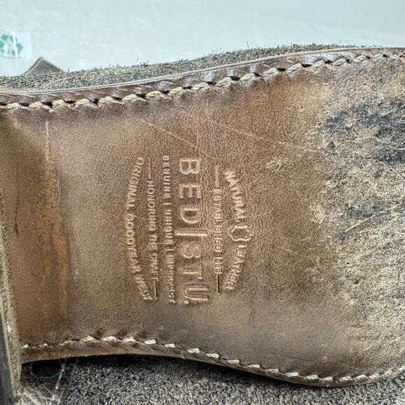 Bed Stu Women's 9.5 Canada Taupe Western Ankle Leather Boot Cobbler Distressed - Picture 12 of 15